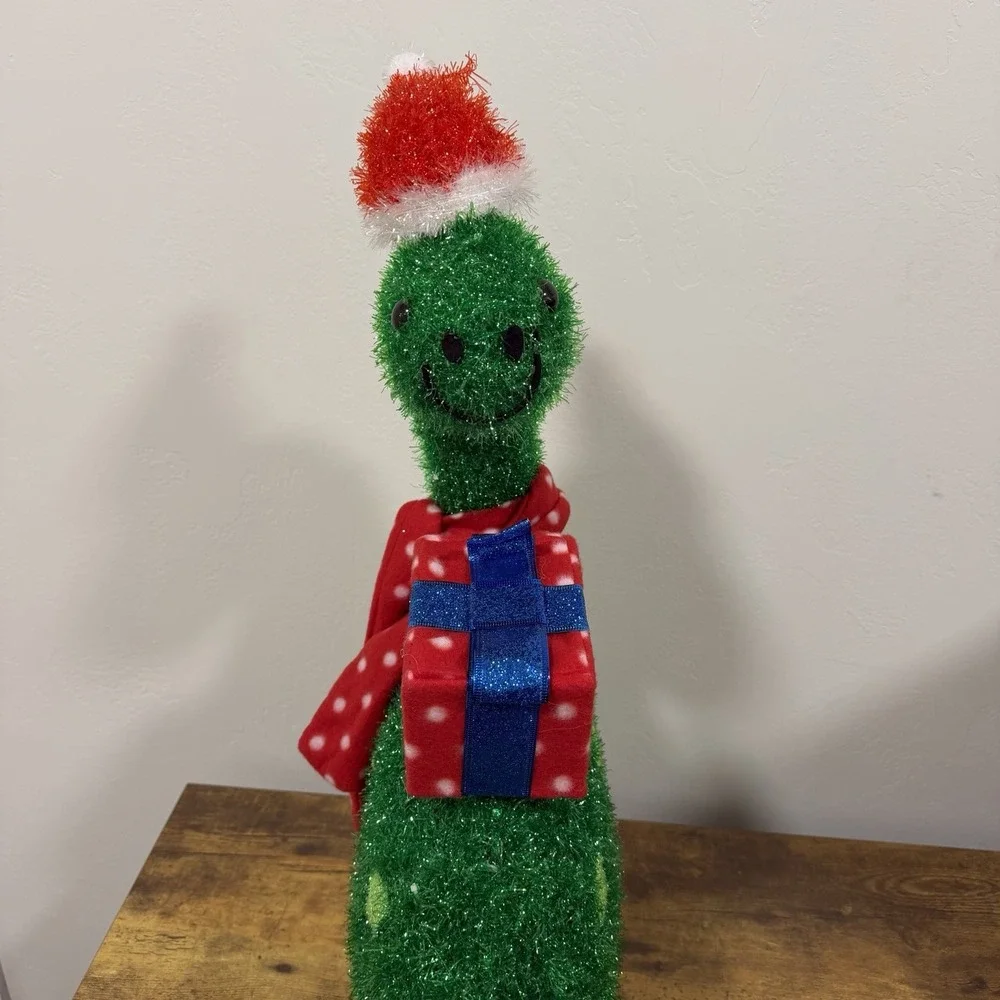 Wondershop Lit Tinsel Dinosaur Brontosaurus Christmas Holiday Yard Decor 27.5